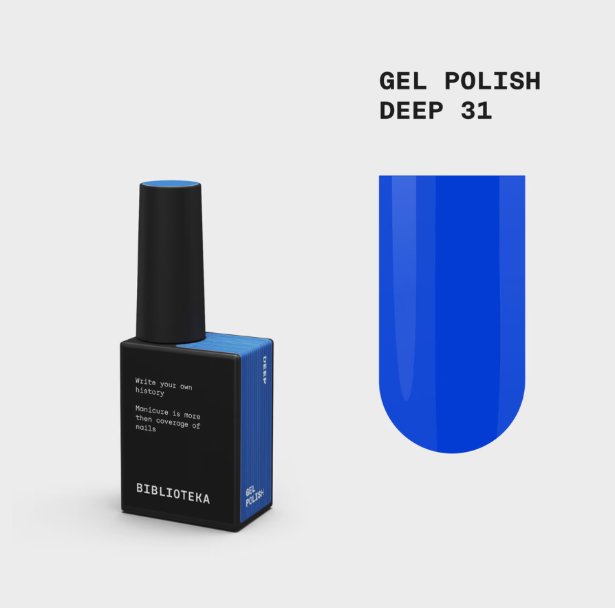 Deep ryškiai mėlynas neoninis gelinis lakas 10 ml